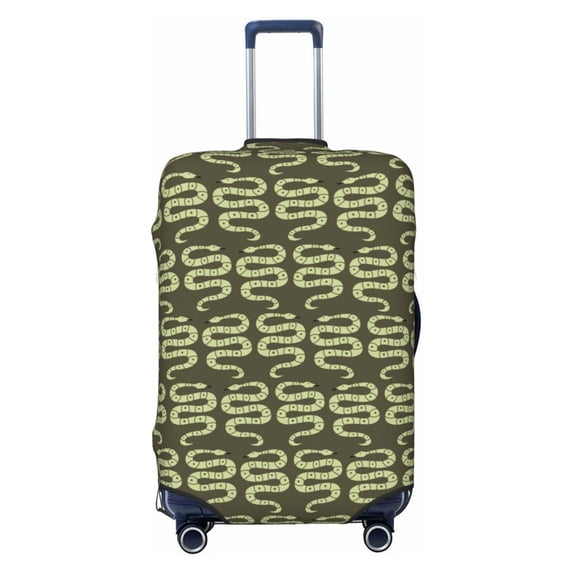 Haiem Green Snake Luggage Cover Printed Suitcase Covers for Luggage Elastic Washable Suitcase Protector Fits 18-32 Inch Luggage-Small