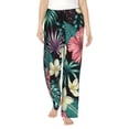 thumbnail image 1 of Haiem Green Tropical Leaves Women's Pajama Pants Ultra Lightweight Pjs Bottoms Sleepwear Bottom Pants With Pocket Drawstring-Small, 1 of 9