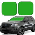 thumbnail image 1 of Haiem Green Windshield Sun Shade: Universal Foldable 2-Piece Car Front Window Sunshade - Blocks Uv Rays, And Reduces Heat,Essential Car Accessory Medium, 1 of 7