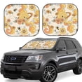 thumbnail image 1 of Haiem Groovy Floral Car Windshield Sun Shade (2 Pieces) Foldable Windshield Sun Shade Car Accessories for Truck SUV Pickup-Small, 1 of 7