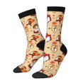 thumbnail image 1 of Haiem Guinea Pigs And Mushrooms Pattern Crew Socks – Soft & Durable Moisture-wicking Socks, Stay-Up Fit for Business, Work, and Casual Wear Size 5-11, 1 of 6