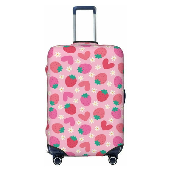 Haiem Haear Strawberry Luggage Cover Printed Suitcase Covers for Luggage Elastic Washable Suitcase Protector Fits 18-32 Inch Luggage-Large