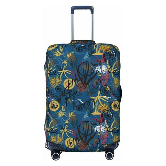 Haiem Halloween Elements Luggage Cover Printed Suitcase Covers for Luggage Elastic Washable Suitcase Protector Fits 18-32 Inch Luggage-X-Large