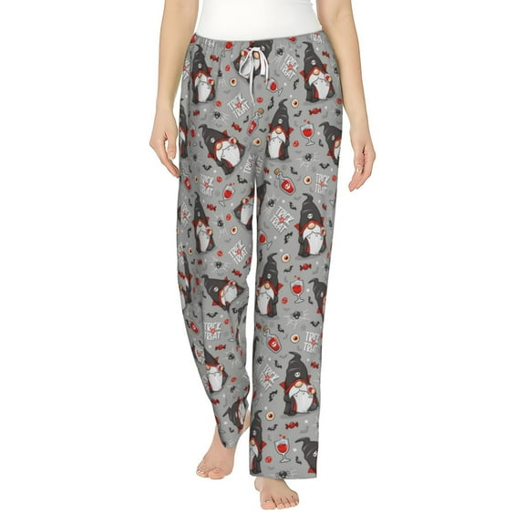 Haiem Halloween Gnome Women's Pajama Pants Ultra Lightweight Pjs Bottoms Sleepwear Bottom Pants With Pocket Drawstring-Large