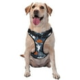 thumbnail image 1 of Haiem Halloween Pattern No-Pull Dog Harness Reflective Front Clip Vest with Handle,Step-in Air Dog Harness,Adjustable 2 Metal Rings 4 Buckles-Small, 1 of 6