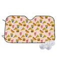 thumbnail image 1 of Haiem Hamburger Pizza Coke Car Windshield Sun Shade - Blocks UV Rays Sun Visor Protector, Sunshade to Keep Your Vehicle Cool, Universal Fit SUV Van Sedan-Small, 1 of 7