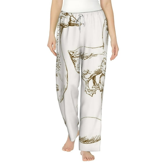 Haiem Hand Drawn Goose Women's Pajama Pants Ultra Lightweight Pjs Bottoms Sleepwear Bottom Pants With Pocket Drawstring-XX-Large