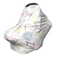 thumbnail image 1 of Haiem Hand Drawn Rabbit Baby Nursing Cover & Nursing Poncho - Multi Use Cover for Baby Car Seat Canopy, Stroller Cover, 360°Full Privacy Breastfeeding Coverage, 1 of 1