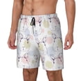 thumbnail image 1 of Haiem Hand Drawn Rabbit Mens Swim Trunks with Compression Liner 2 in 1 Swimming Shorts Stretch Swimwear Quick Dry,Board Shorts-Small, 1 of 1