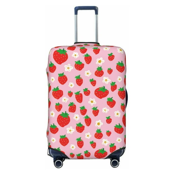 Haiem Hand Drawn Strawberry Luggage Cover Printed Suitcase Covers for Luggage Elastic Washable Suitcase Protector Fits 18-32 Inch Luggage-Medium