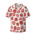 thumbnail image 1 of Haiem Hand Drawn Strawberry Men's Casual Shirts Short Sleeve Button Down Shirts Fashion Textured Summer Beach Shirt-4X-Large, 1 of 7