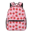 thumbnail image 1 of Haiem Hand Drawn Strawberry Printed School Backpack,Casual Travel Lightweight Backpack,Durable Comfortable Multifunctional Backpack,Laptop Backpack, 1 of 5