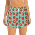 thumbnail image 1 of Haiem Hand Drawn Strawberry Women's 2 in 1 Running Shorts - Lightweight Athletic Workout Gym Yoga Breathable Sports Shorts Liner with Phone Pockets-Large, 1 of 9