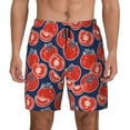 thumbnail image 1 of Haiem Hand Drawn Tomatoes Mens Swim Trunks with Compression Liner 2 in 1 Swimming Shorts Stretch Swimwear Quick Dry,Board Shorts-Medium, 1 of 9