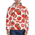 thumbnail image 1 of Haiem Hand Drawn Tomatoes Patterned Men's Hoodie with Kangaroo Pocket - Ideal Pullover Sweatshirt for Daily Wear, Travel, and Home-4X-Large, 1 of 7
