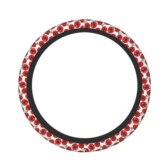 Haiem Hand Drawn Tomatoes Print Steering Wheel Cover 15 Inches for Women Men, Neoprene Anti-Slip Cute Car Steering Wheel Grip Wrap Car Accessories Protective Case Cover for Vehicle Truck SUV