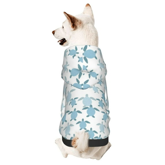 Haiem Hand Drawn Turtle for Winter Dog Hoodie Sweatshirts with Pockets Warm Dog Clothes for Small Dogs Chihuahua-X-Small
