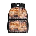 thumbnail image 1 of Haiem Hand Drawn Vintage Coffee Backpack - Stylish and Durable 15-inch Laptop Backpack with Waterproof Oxford Fabric, 1 of 8