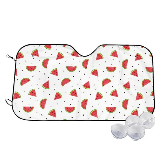 Haiem Hand Drawn Watermelon Car Windshield Sun Shade - Blocks UV Rays Sun Visor Protector, Sunshade to Keep Your Vehicle Cool, Universal Fit SUV Van Sedan-Small