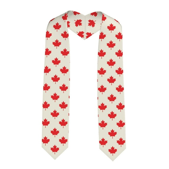 Haiem Happy Canada Day Pattern Graduation Stole 2024 | Premium Satin Sash for Graduation Ceremony