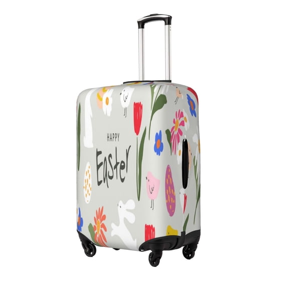 Haiem Happy Easter Pattern Luggage Cover Printed Suitcase Covers for Luggage Elastic Washable Suitcase Protector Fits 18-32 Inch Luggage-Small