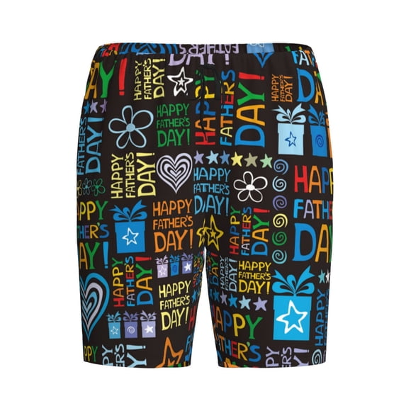 Haiem Happy Father Day Men's Pajama Short with Soft Woven Cotton Elastic Waistband Sleep Short-4X-Large