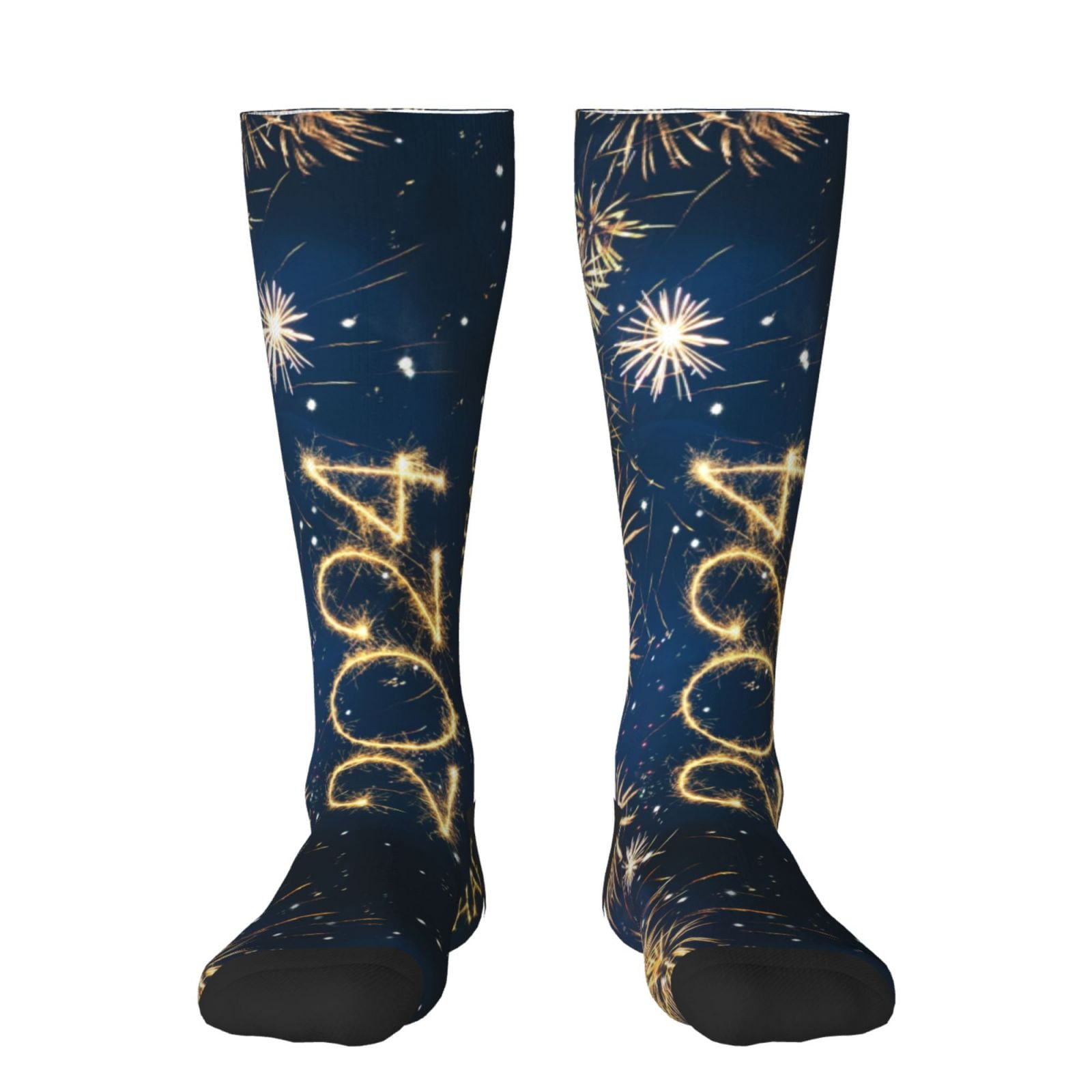 Haiem Happy New Year 2024 (3) Socks, Funny Novelty Crazy Design Cotton ...