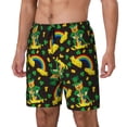 thumbnail image 1 of Haiem Happy St. Patrick's Day Pattern Mens Swim Trunks with Compression Liner 2 in 1 Swimming Shorts Stretch Swimwear Quick Dry,Board Shorts-Small, 1 of 6