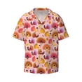 thumbnail image 1 of Haiem Happy Thanksgiving Turkey Men's Casual Shirts Short Sleeve Button Down Shirts Fashion Textured Summer Beach Shirt-Large, 1 of 7
