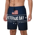 thumbnail image 1 of Haiem Happy Veterans Day Mens Swim Trunks with Compression Liner 2 in 1 Swimming Shorts Stretch Swimwear Quick Dry,Board Shorts-Large, 1 of 9