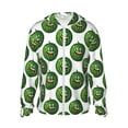 thumbnail image 1 of Haiem Happy Watermelon UPF 50+ Fishing Shirts for Men Long Sleeve UV Sun Protection Hoodie Non-Mask Outdoor Hiking Shirts, 1 of 9