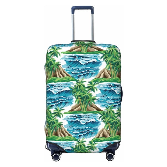 Haiem Hawaii Palms Luggage Cover Printed Suitcase Covers for Luggage Elastic Washable Suitcase Protector Fits 18-32 Inch Luggage-Large
