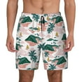 thumbnail image 1 of Haiem Hawaii Palms Mens Swim Trunks with Compression Liner 2 in 1 Swimming Shorts Stretch Swimwear Quick Dry,Board Shorts-X-Large, 1 of 9