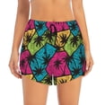 thumbnail image 1 of Haiem Hawaii Palms Women's 2 in 1 Running Shorts - Lightweight Athletic Workout Gym Yoga Breathable Sports Shorts Liner with Phone Pockets-, 1 of 9