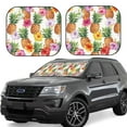 thumbnail image 1 of Haiem Hawaiian Pineappl Windshield Sun Shade: Universal Foldable 2-Piece Car Front Window Sunshade - Blocks Uv Rays, And Reduces Heat,Essential Car Accessory Large, 1 of 7