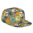 thumbnail image 1 of Haiem Hawaiian Style Classic Snapback Cap Flat Bill Hat Baseball Cap Adjustable Size Cotton Dad Hat, 1 of 9