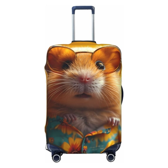 Haiem Hawaiian Style Guinea Pig Luggage Cover Printed Suitcase Covers for Luggage Elastic Washable Suitcase Protector Fits 18-32 Inch Luggage-Medium