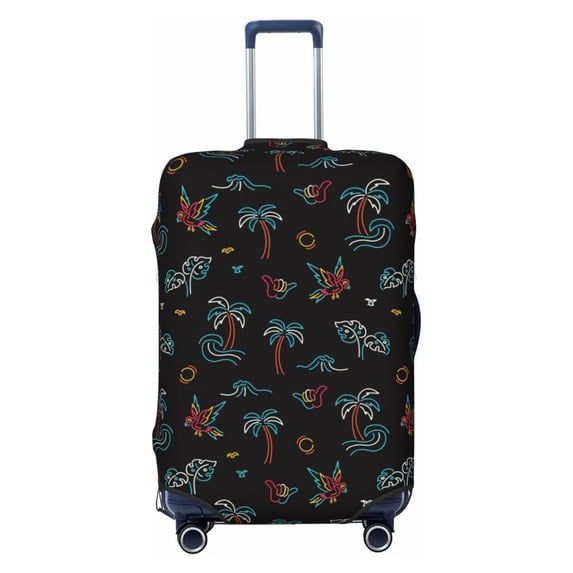 Haiem Hawaiian Style Luggage Cover Printed Suitcase Covers for Luggage Elastic Washable Suitcase Protector Fits 18-32 Inch Luggage-Large