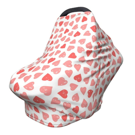 Haiem Hearts Baby Nursing Cover & Nursing Poncho - Multi Use Cover for Baby Car Seat Canopy, Stroller Cover, 360°Full Privacy Breastfeeding Coverage