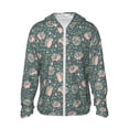 thumbnail image 1 of Haiem Hedgehogs and Flowers UPF 50+ Fishing Shirts for Men Long Sleeve UV Sun Protection Hoodie Non-Mask Outdoor Hiking Shirts, 1 of 9