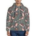 thumbnail image 1 of Haiem Hedgehogs and Flowers1 Patterned Men's Hoodie with Kangaroo Pocket - Ideal Pullover Sweatshirt for Daily Wear, Travel, and Home-Small, 1 of 7