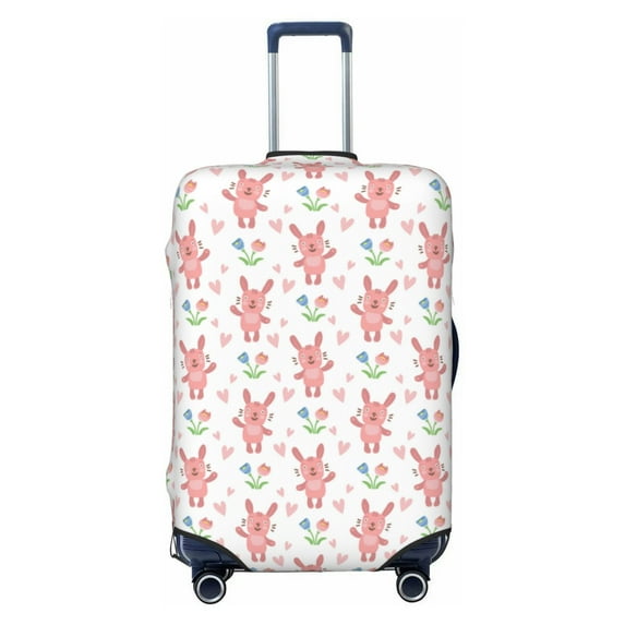 Haiem Hello Rabbit Luggage Cover Printed Suitcase Covers for Luggage Elastic Washable Suitcase Protector Fits 18-32 Inch Luggage-Large