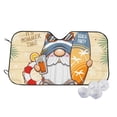 thumbnail image 1 of Haiem Hello Summer Cute Gnome Car Windshield Sun Shade - Blocks UV Rays Sun Visor Protector, Sunshade to Keep Your Vehicle Cool, Universal Fit SUV Van Sedan-Small, 1 of 7