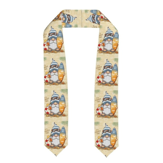 Haiem Hello Summer Cute Gnome Pattern Graduation Stole 2024 | Premium Satin Sash for Graduation Ceremony