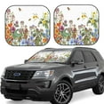 thumbnail image 1 of Haiem Herbs And Wildflowers Windshield Sun Shade: Universal Foldable 2-Piece Car Front Window Sunshade - Blocks Uv Rays, And Reduces Heat,Essential Car Accessory Medium, 1 of 7