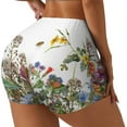 thumbnail image 1 of Haiem Herbs and Wildflowers No Front Seam Biker Shorts for Women Yoga Workout Gym Bike Shorts with Tummy Control Moisture-Wicking-Small, 1 of 9