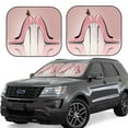 thumbnail image 1 of Haiem High Heel Shoes Butterfly Car Windshield Sun Shade (2 Pieces) Foldable Windshield Sun Shade Car Accessories for Truck SUV Pickup-Small, 1 of 7