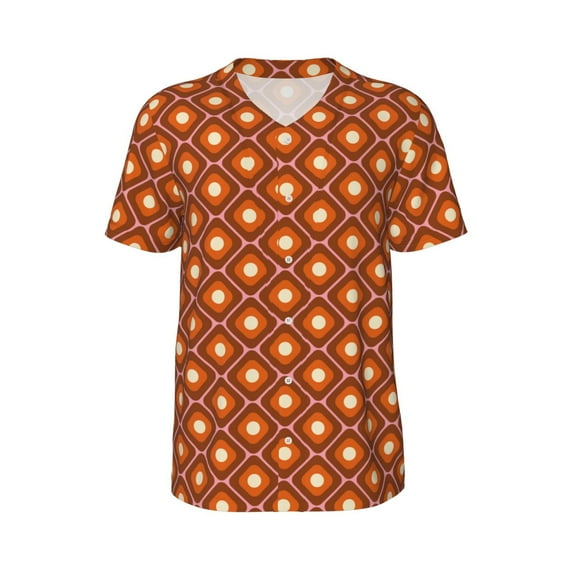Haiem Hip Hop Hipster Baseball Jersey Button Down Shirts Sports Uniforms Men Women Jersey(60s and 70s Aesthetic,XX-Large)