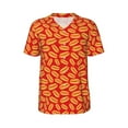 thumbnail image 1 of Haiem Hip Hop Hipster Baseball Jersey Button Down Shirts Sports Uniforms Men Women Jersey(A Big Hot Dog,X-Large), 1 of 9