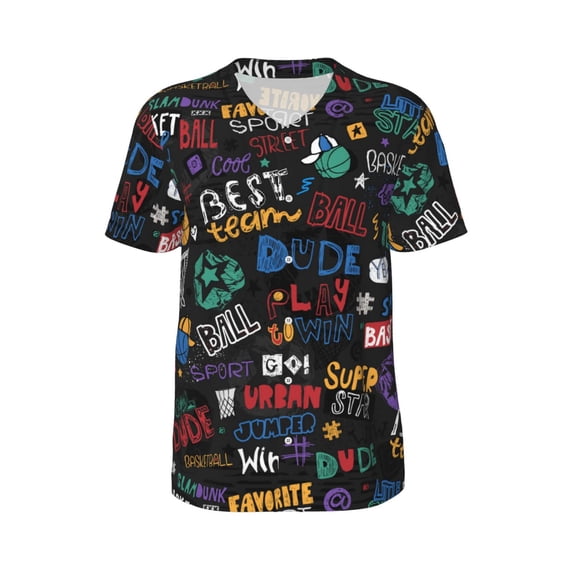 Haiem Hip Hop Hipster Baseball Jersey Button Down Shirts Sports Uniforms Men Women Jersey(Basketball,Small)